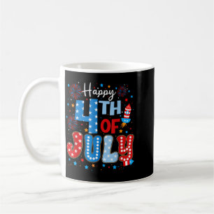 Happy 4th Of July Patriotic Aamerican Flag Usa Men Coffee Mug