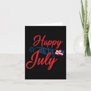 Happy 4th Of July Patriotic America Independence D Card
