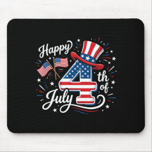 Happy 4th of July Patriotic American Flag 4th of Mouse Mat