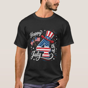 Happy 4th of July Patriotic American Flag 4th of T-Shirt