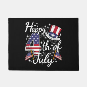 Happy 4th Of July Patriotic American Flag USA Men Doormat