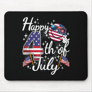 Happy 4th Of July Patriotic American Flag Usa Men Mouse Mat