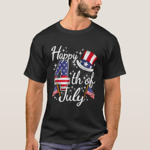 Happy 4th Of July Patriotic American Flag USA Men T-Shirt
