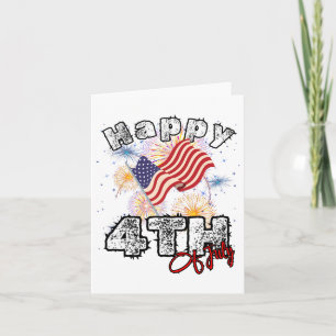 Happy 4th Of July Patriotic American - Independenc Card