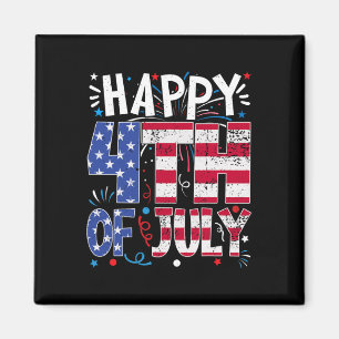 Happy 4th Of July Patriotic American Us Flag 4th O Magnet