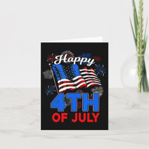 Happy 4th Of July Patriotic American Us Flag Men W Card