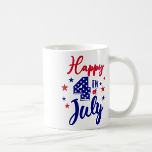 Happy 4th Of July Patriotic American Us Flag Men W Coffee Mug