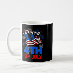 Happy 4th Of July Patriotic American Us Flag Men W Coffee Mug
