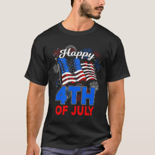Happy 4th Of July Patriotic American Us Flag Men W T-Shirt