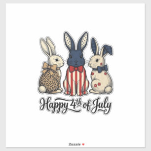 Happy 4th of July Patriotic Bunny Shirt Design_1