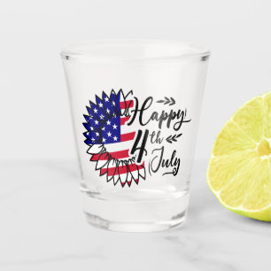 Happy 4th of July Patriotic Celebration Design Shot Glass