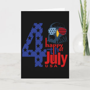 Happy 4th Of July Patriotic Eagle Flag 4th Of July Card