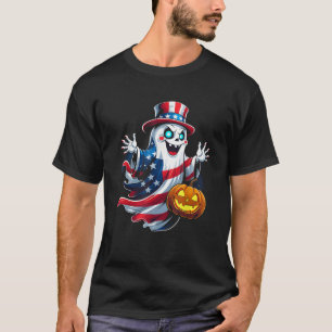 Happy 4th Of July Patriotic Halloween Funny Men Wo T-Shirt