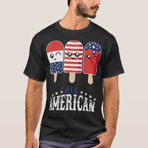 Happy 4th Of July Patriotic Popsicle US Flag 4th O T-Shirt