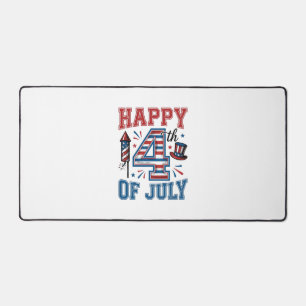 Happy 4th of July Patriotic Vintage Vector Design_ Desk Mat