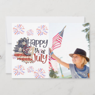 Happy 4th Of July Personalised Photo Card