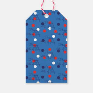 Happy 4th of July / Polka dots Gift Tags