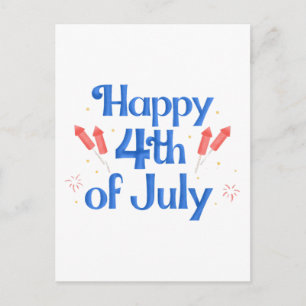 happy 4th of july postcard