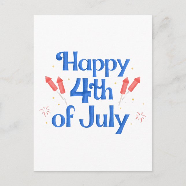 happy 4th of july postcard (Front)