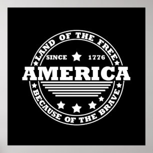 Happy 4th of july poster