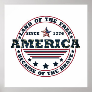 Happy 4th of july poster