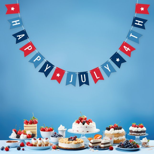 Happy 4th of July Red White and Blue Bunting (Creator Uploaded)