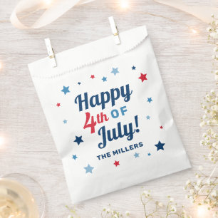 Happy 4th of July Red White and Blue Patriotic Favour Bags