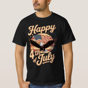 Happy 4th of July Retro Eagle T-Shirt – Vintage 