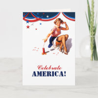 Happy 4th of July. Retro Pin-up