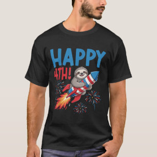 Happy 4th Of July Rocket Fireworks American Patrio T-Shirt