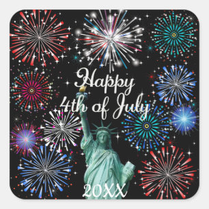 Happy 4th of July Square Sticker