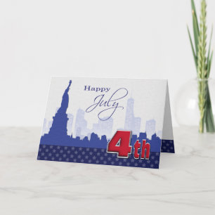 Happy 4th of July. Statue of Liberty Card
