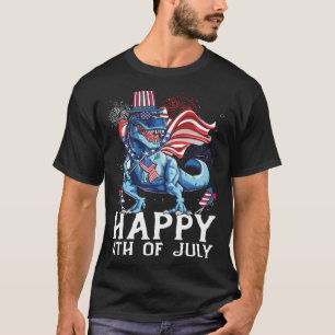 Happy 4th Of July T-Rex Dino Patriotic Cute 4th Of T-Shirt