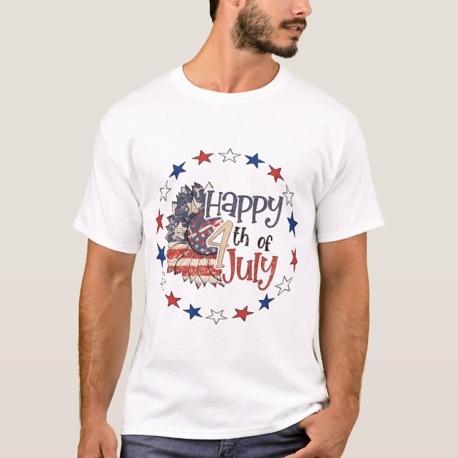 Happy 4th Of July T-Shirt (Front)
