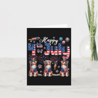 Happy 4th Of July Three Cute Australian Shepherds
