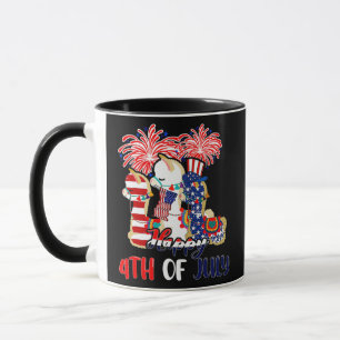 Happy 4th Of July Three Llamas American Flag Mug