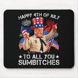 Happy 4th Of July To Crazy Friends Patriotic Women Mouse Mat