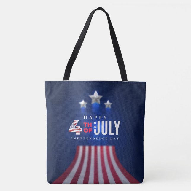 Happy 4th of July Tote Bag (Front)