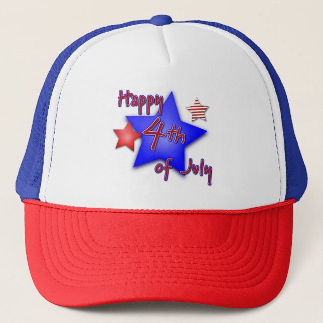 Happy 4th of july trucker hat (Front)