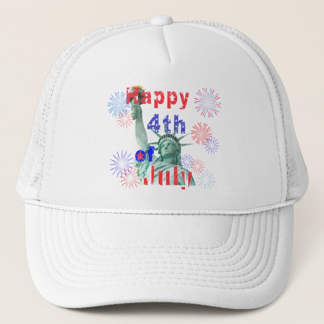 Happy 4th of July Trucker Hat (Front)