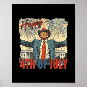 Happy 4th Of July Trump America Freedom Independen Poster