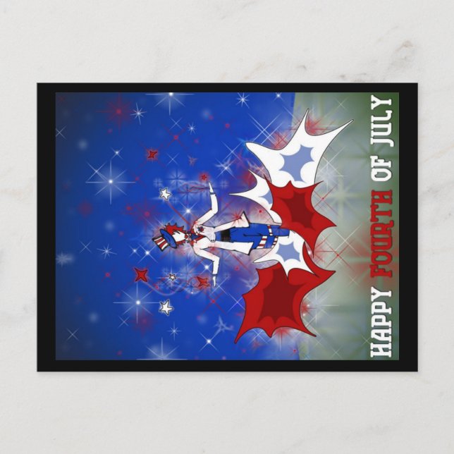 Happy 4th of July - Uncle Sam - Postcard (Front)