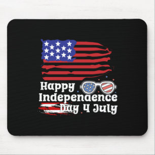 Happy 4th Of July United States Flag Happy Indepen Mouse Mat
