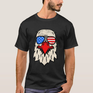Happy 4Th Of July Us Flag Sunglasses American Patr T-Shirt