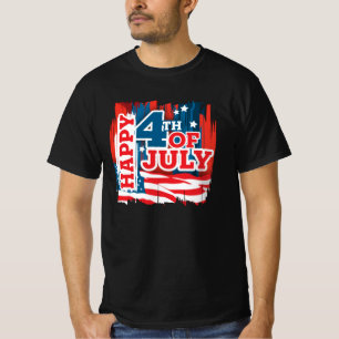 Happy 4th of July - USA flag T-Shirt