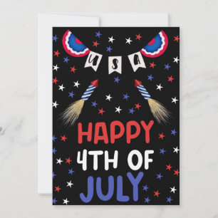 Happy 4th of July USA Independence day celebration Card