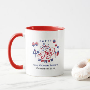 Happy 4th of July USA Realtor Promotional Modern Mug