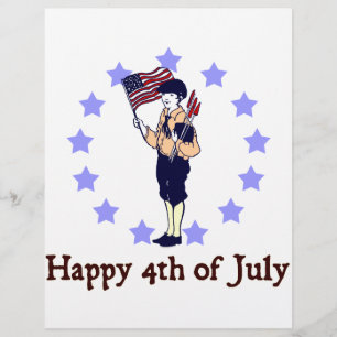 Happy 4th of July Vintage Art Flyer
