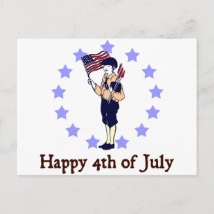 Happy 4th of July Vintage Art Postcard