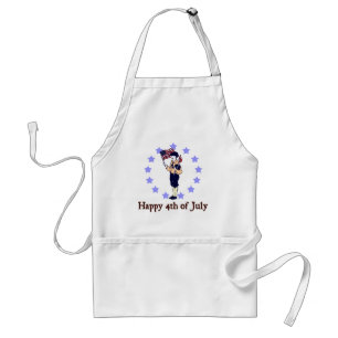 Happy 4th of July Vintage Art Standard Apron